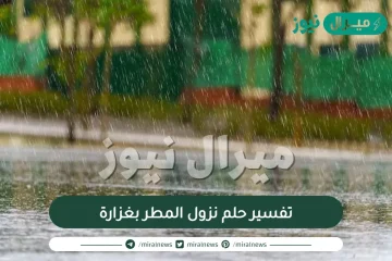 تفسير حلم نزول المطر بغزارة لابن سيرين