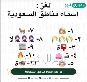 حل لغز اسماء مناطق السعودية