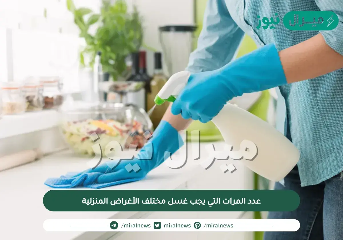 عدد المرات التي يجب غسل مختلف الأغراض المنزلية