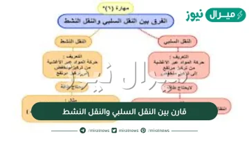 قارن بين النقل السلبي والنقل النشط