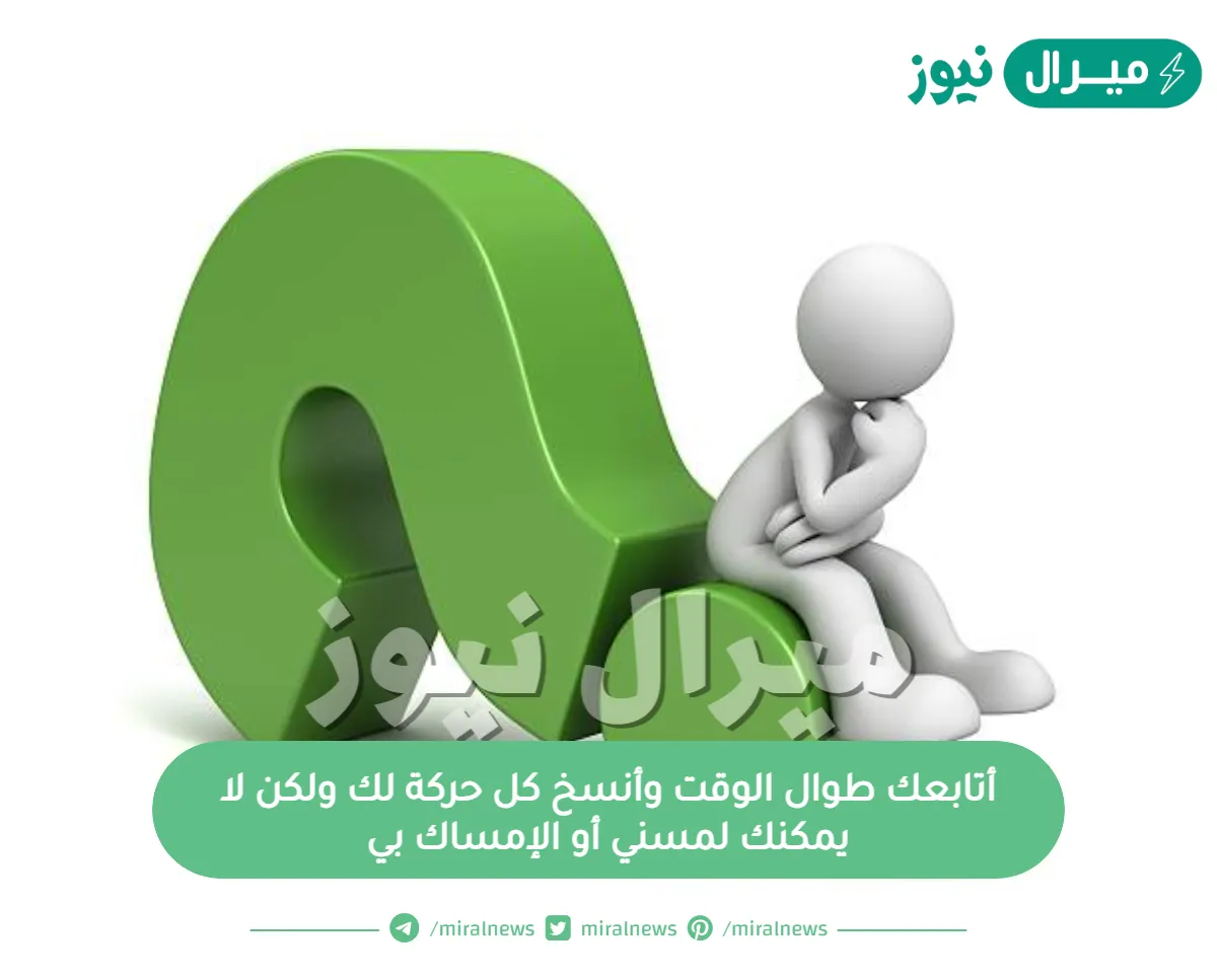 أتابعك طوال الوقت وأنسخ كل حركة لك ولكن لا يمكنك لمسني أو الإمساك بي