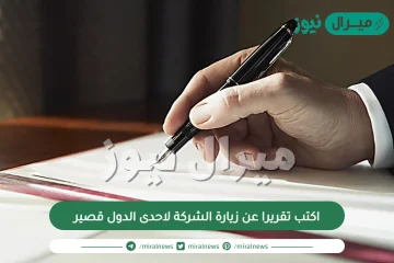 اكتب تقريرا عن زيارة الشركة لاحدى الدول قصير