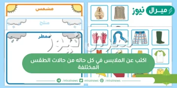 اكتب عن الملابس في كل حاله من حالات الطقس المختلفة