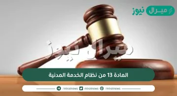 المادة 13 من نظام الخدمة المدنية