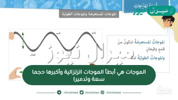 الموجات هي أبطأ الموجات الزلزالية وأكبرها حجما سعة وتدميرا