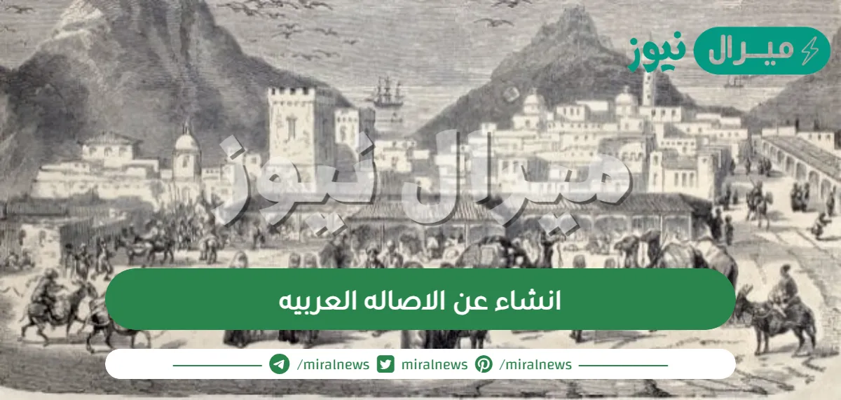 انشاء عن الاصاله العربيه