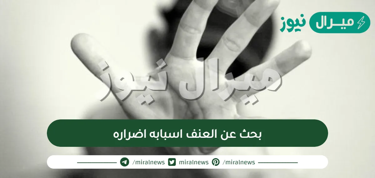 بحث عن العنف اسبابه اضراره