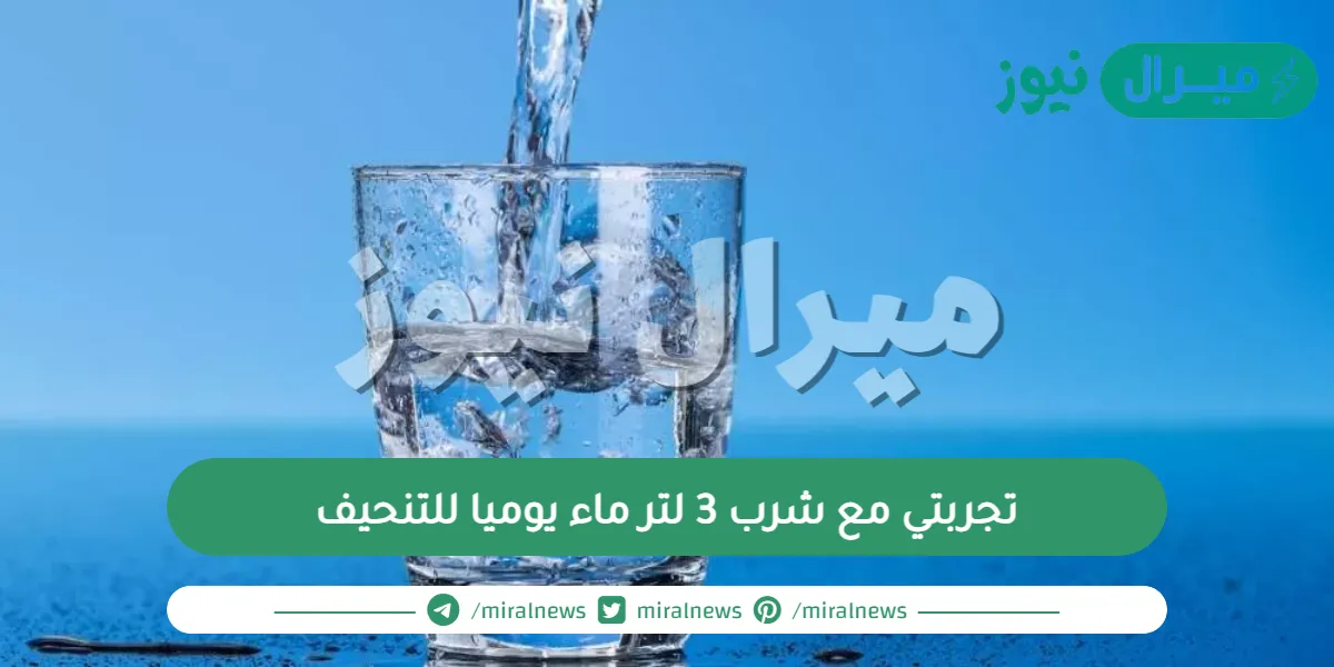 تجربتي مع شرب 3 لتر ماء يوميا للتنحيف وفوائدها ومتى يبان مفعولها