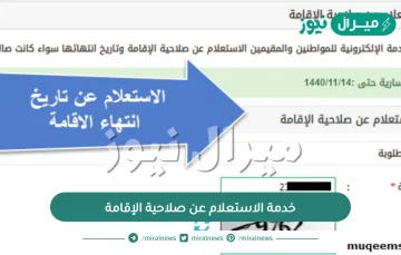 خدمة الاستعلام عن صلاحية الإقامة برقمها من خلال وزارة العمل وبدون أبشر