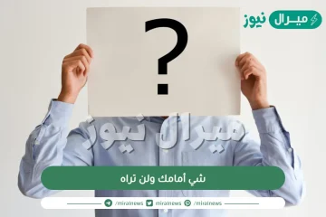 شي أمامك ولن تراه