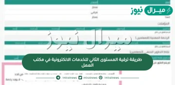 طريقة ترقية المستوى الثاني للخدمات الالكترونية في مكتب العمل