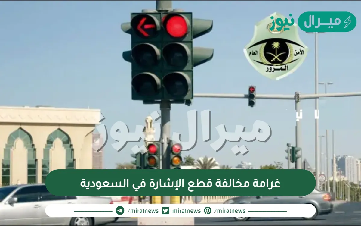 غرامة مخالفة قطع الإشارة في السعودية