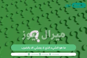 ما هو الشيء الذي لا يمشي الا بالضرب