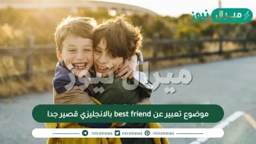 موضوع تعبير عن best friend بالانجليزي قصير جدا