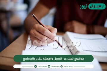 موضوع تعبير عن العمل واهميته للفرد والمجتمع