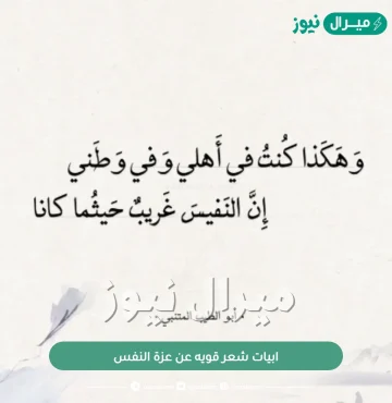 ابيات شعر قويه عن عزة النفس