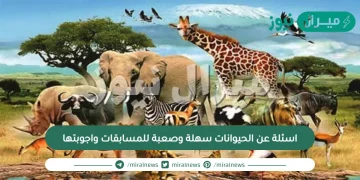 اسئلة عن الحيوانات سهلة وصعبة للمسابقات واجوبتها