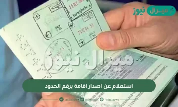 استعلام عن اصدار اقامة برقم الحدود كيف اعرف انه تم إصدار إقامة لي؟