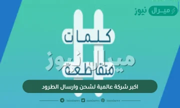 اكبر شركة عالمية لشحن وارسال الطرود