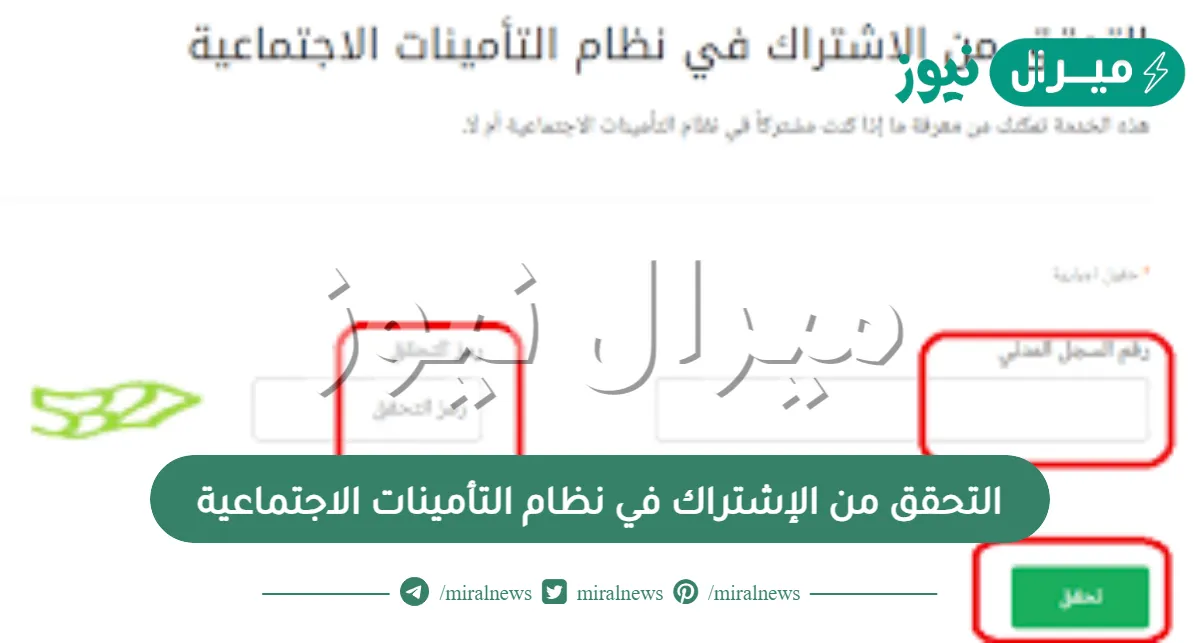 التحقق من الإشتراك في نظام التأمينات الاجتماعية .. كيف اعرف اسمي في التأمينات او لا؟