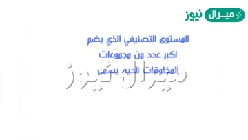 المستوى التصنيفي الذي يصف أكبر عدد من مجموعات المخلوقات الحية يسمى