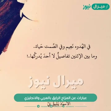 عبارات عن المزاج الرايق بالعربي والانجليزي