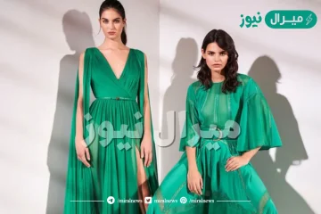 فساتين خضراء ناعمة
