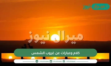 كلام وعبارات عن غروب الشمس