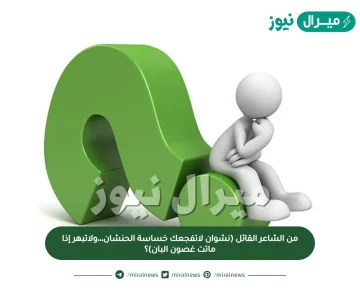 من الشاعر القائل (نشوان لاتفجعك خساسة الحنشان،،،ولاتبهر إذا ماتت غصون البان)؟