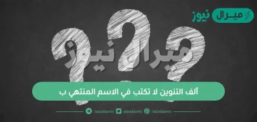ألف التنوين لا تكتب في الاسم المنتهي ب