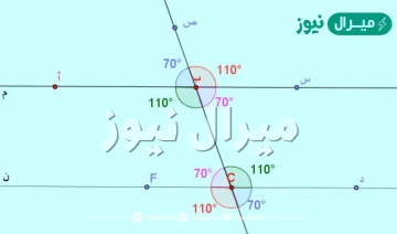 اذا قطع قاطع مستقيمين متوازيين