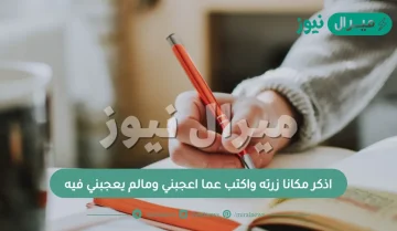 اذكر مكانا زرته واكتب عما اعجبني ومالم يعجبني فيه؟