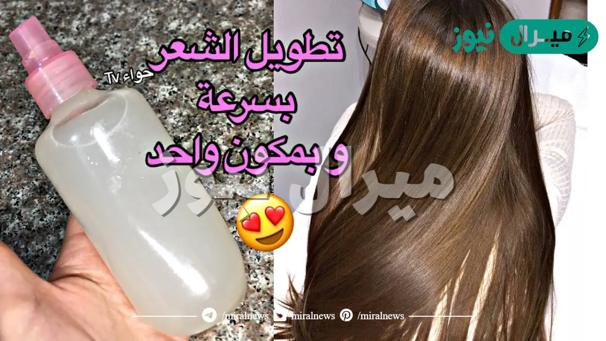 “اعرف السر” افضل وصفة لتطويل الشعر بسرعة جداً وتنعيمه بطريقة سحرية في شهر واحد فقط