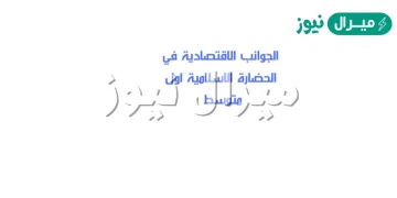 الجوانب الاقتصادية في الحضارة الاسلامية اول متوسط