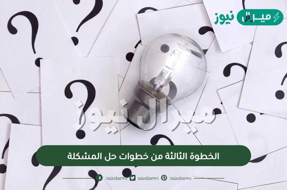 الخطوة الثالثة من خطوات حل المشكلة