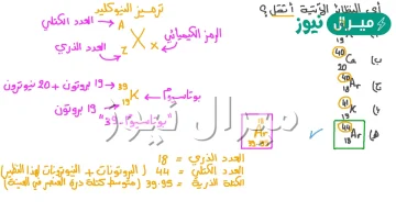 النظائر التي تحتوي على عدد أكبر من النيوترونات تكون كتلتها أكبر