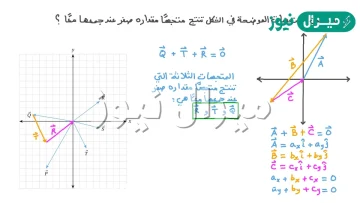 اي الاعمال التالية يسمح بها عند جمع متجه مع متجه اخر