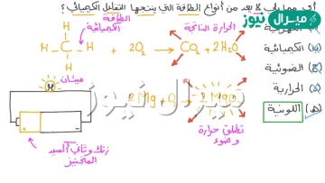 اي مما يلي لا يعد مثالا على التفاعل الكيميائي