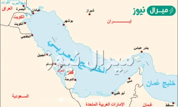 اين تقع منطقة الخليج العربي بالنسبة لمسطح الخليج العربي