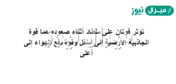 تؤثر قوتان على المنطاد أثناء صعوده إحداها الجاذبية الأرضية إلى أسفل والثانية قوة دفع الهواء إلى أعلى