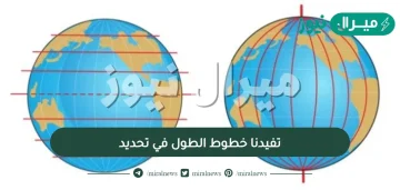 تفيدنا خطوط الطول في تحديد