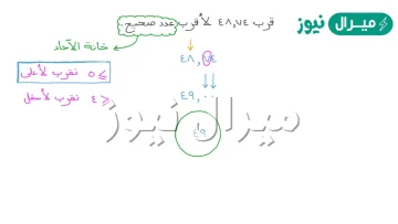 تقريب الأعداد العشرية إلى أقرب عدد صحيح