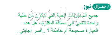 جميع المخلوقات الحية التي تتكون من خلية واحدة تنتمي إلى مملكة الب