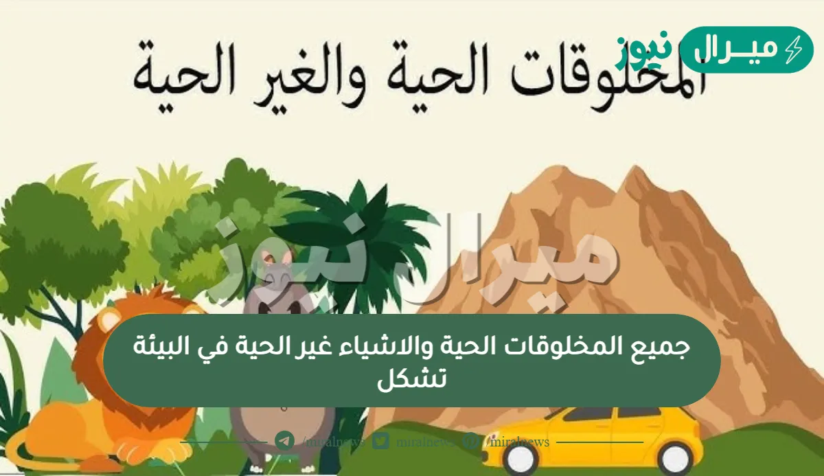 جميع المخلوقات الحية والاشياء غير الحية في البيئة تشكل