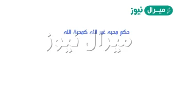 حكم محبة غير الله كمحبة الله