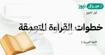 خطوات القراءة المتعمقة اول ثانوي