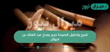 شرح وتحليل قصيدة جرير يمدح عبد الملك بن مروان