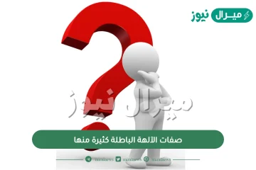 صفات الآلهة الباطلة كثيرة منها
