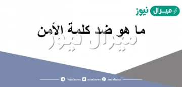 ضد كلمة أمان