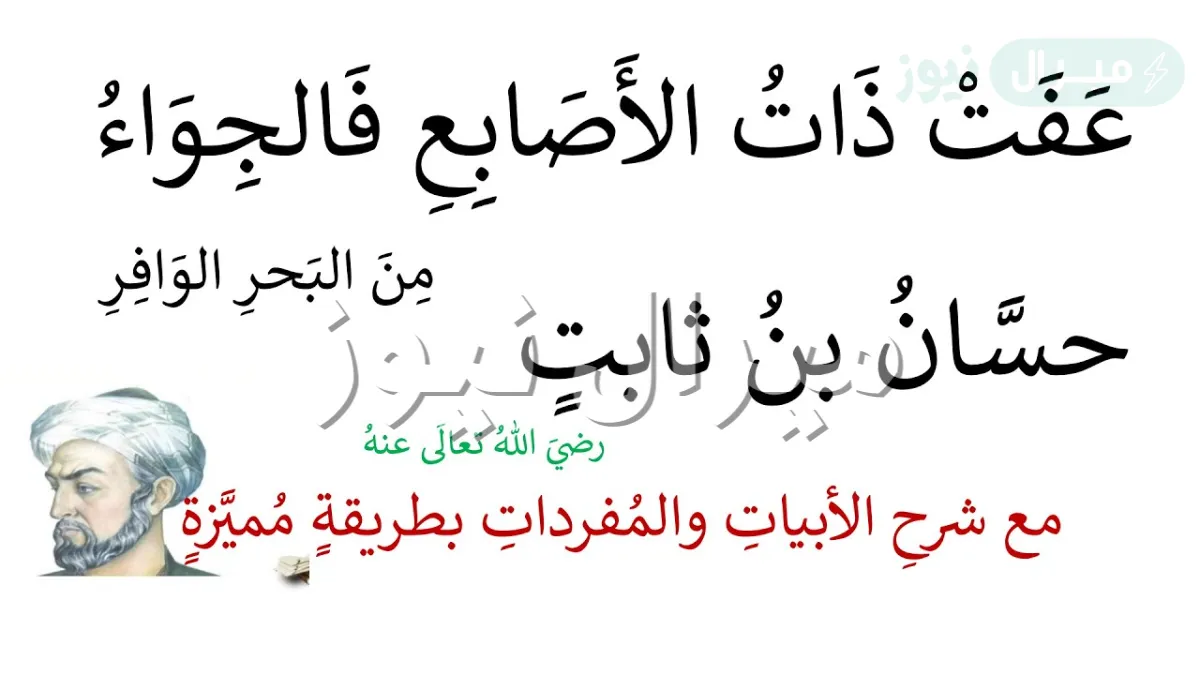 عفت ذات الأصابع فالجواء شرح القصيدة